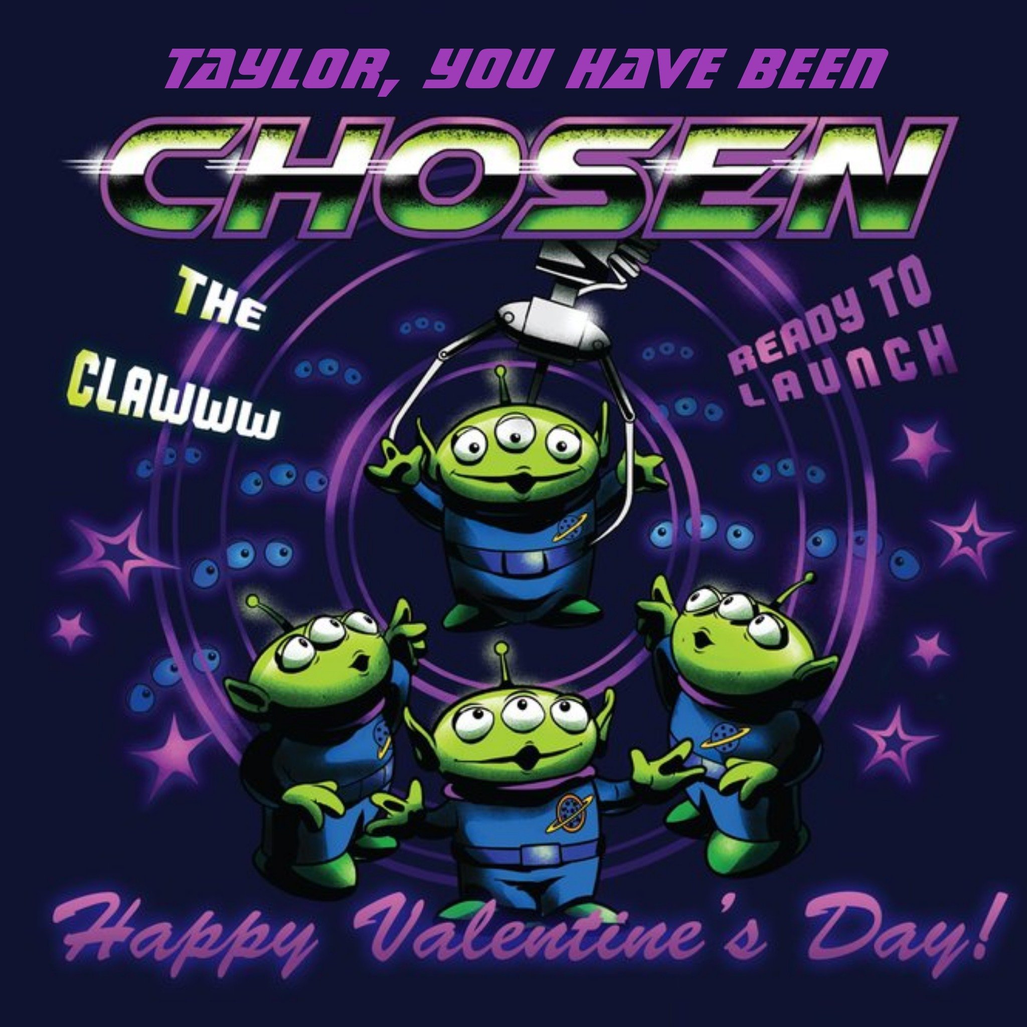Toy Story Personalised You've Been Chosen Valentine's Day Card, Large