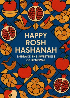 Happy Rosh Hashanah Illustrated Card