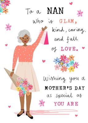 To A Nan Who Is Glam Mother's Day Card