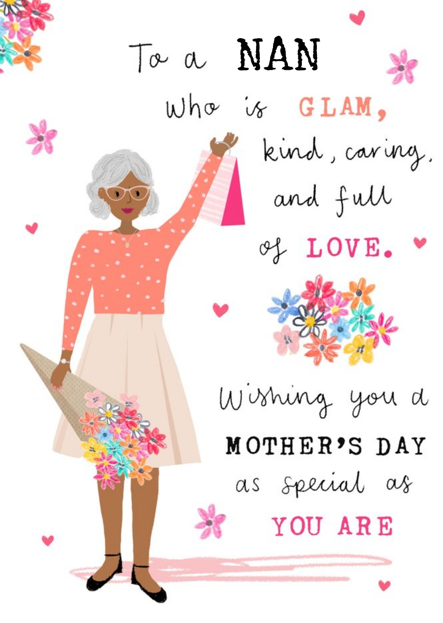 Moonpig To A Nan Who Is Glam Mother's Day Card