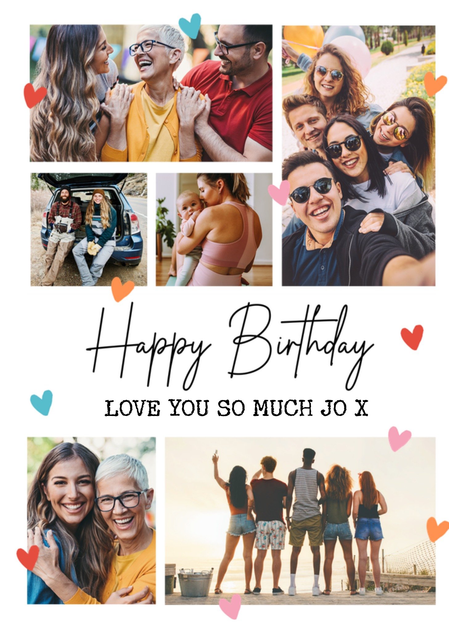 Moonpig Collage Photo Upload Birthday Card