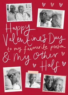 Tenderhearted To My Favourite Person Scrapbook Hand Written Script Photo Upload Valentine's Day Card