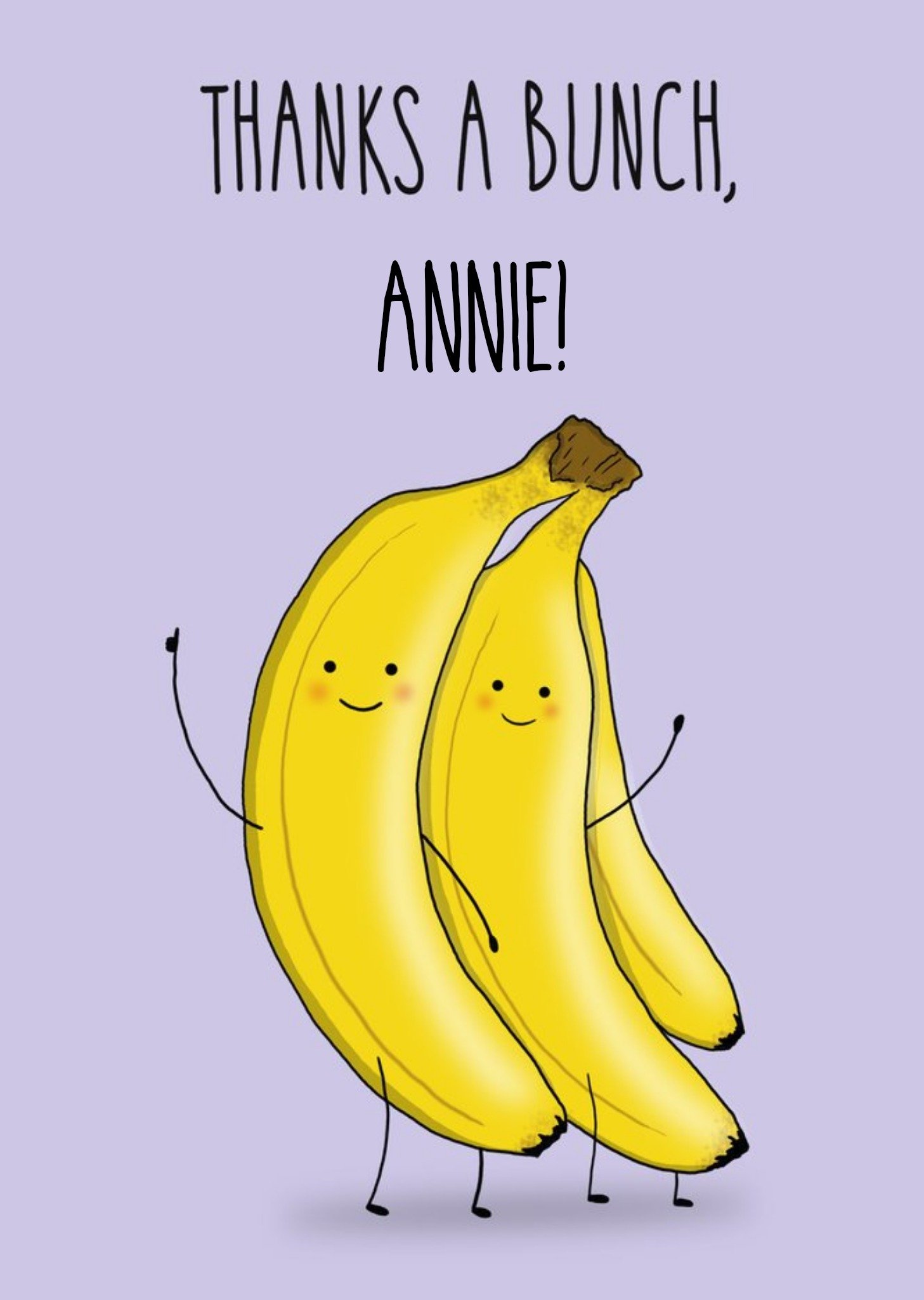 Moonpig Illustration Of A Bunch Of Bananas. Thanks A Bunch Thank You Card