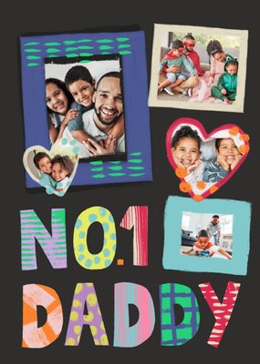 No.1 Daddy Photo Upload Father's Day Card