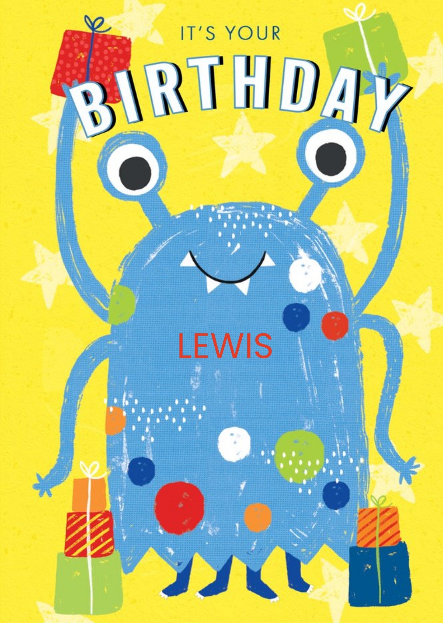 Moonpig Clintons Monster Illustration Birthday Card