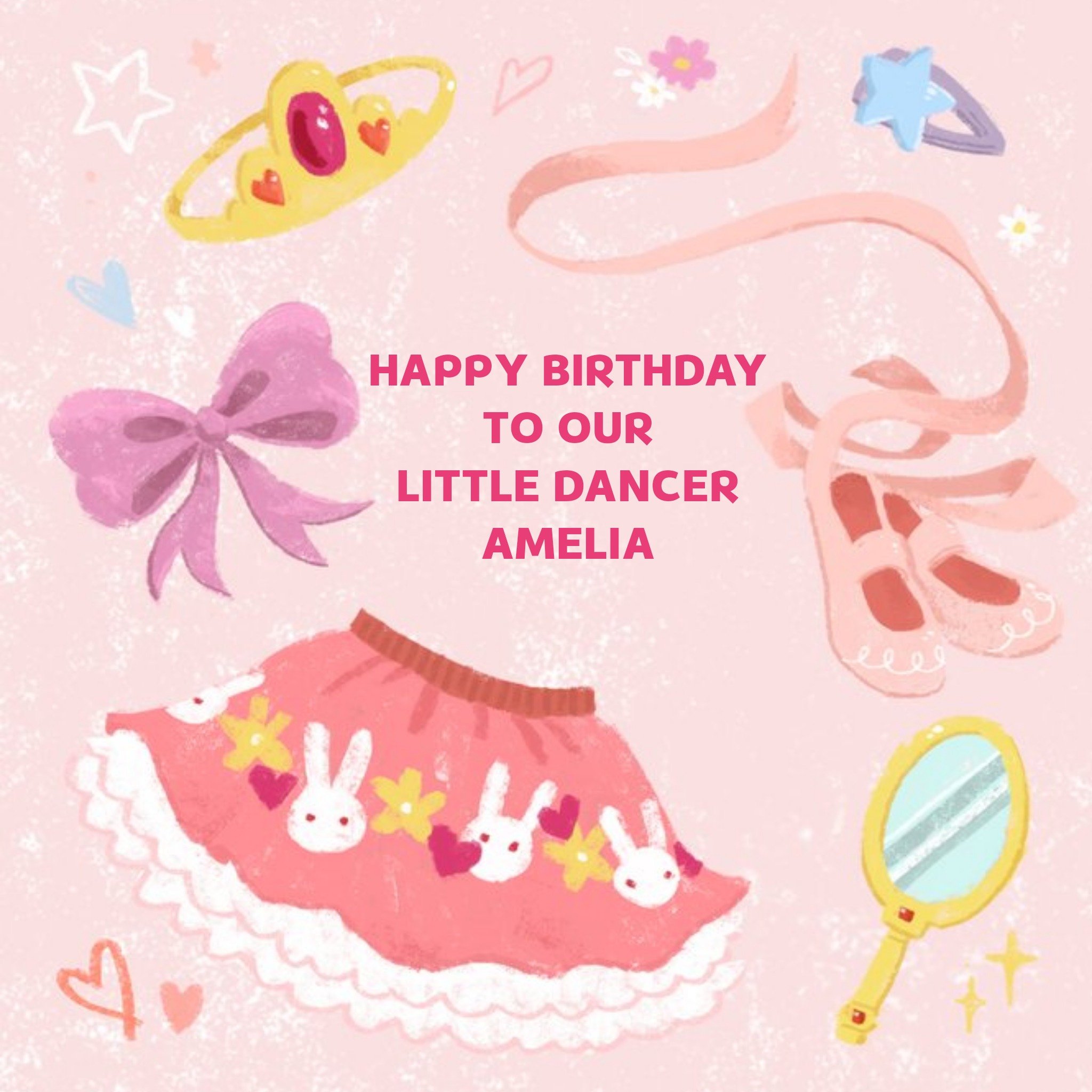 Moonpig Bits And Bobs Our Little Dancer Personalised Card