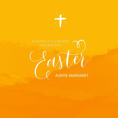 Wishing You A Blessed And Peaceful Personalised Easter Card