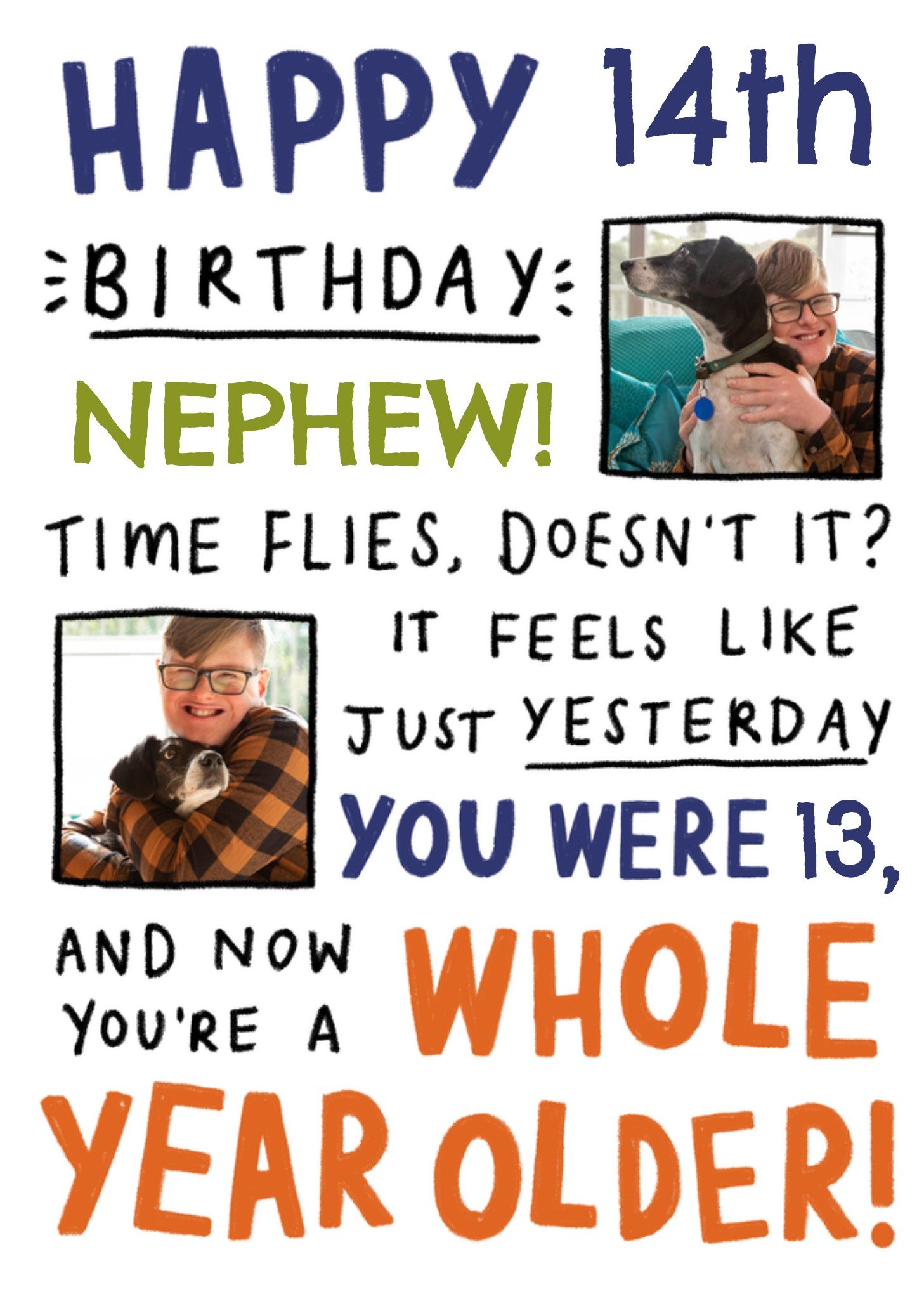 Moonpig A Whole Year Older Photo Upload Birthday Card