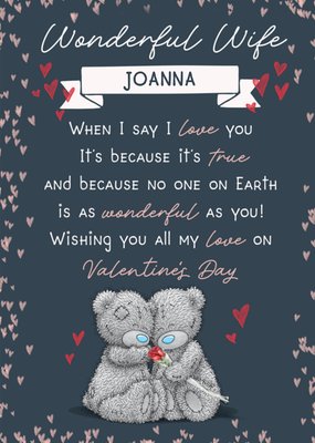 Tatty Teddy Wonderful Wife Valentine's Day Card