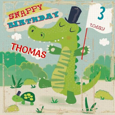 Snappy Birthday Personalised Happy 3rd Birthday Card