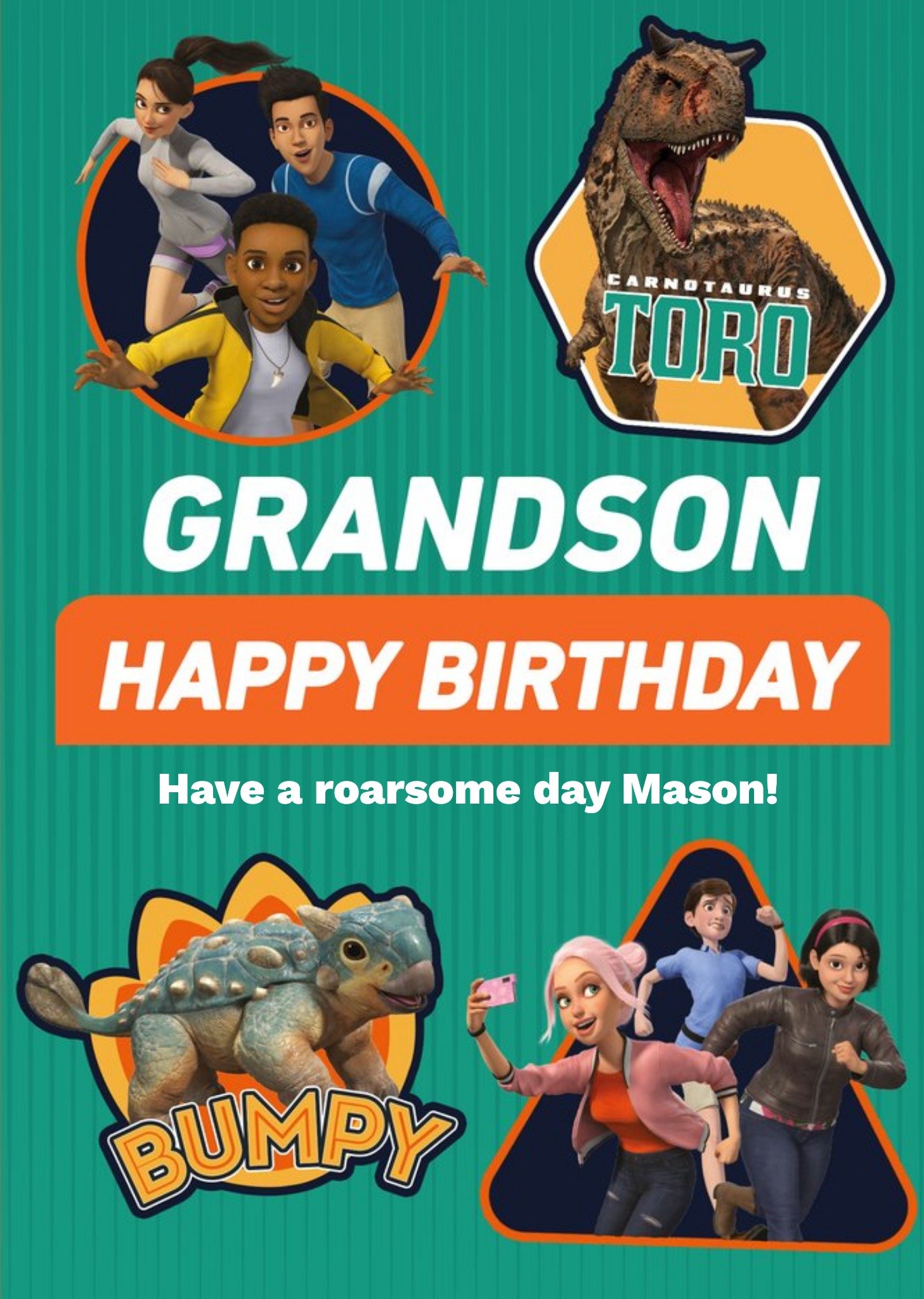 Jurassic World Jurassic Camp Cretaceous Grandson Birthday Card