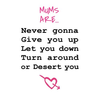 Mother's Day Card - Mum - funny - Rick Astley