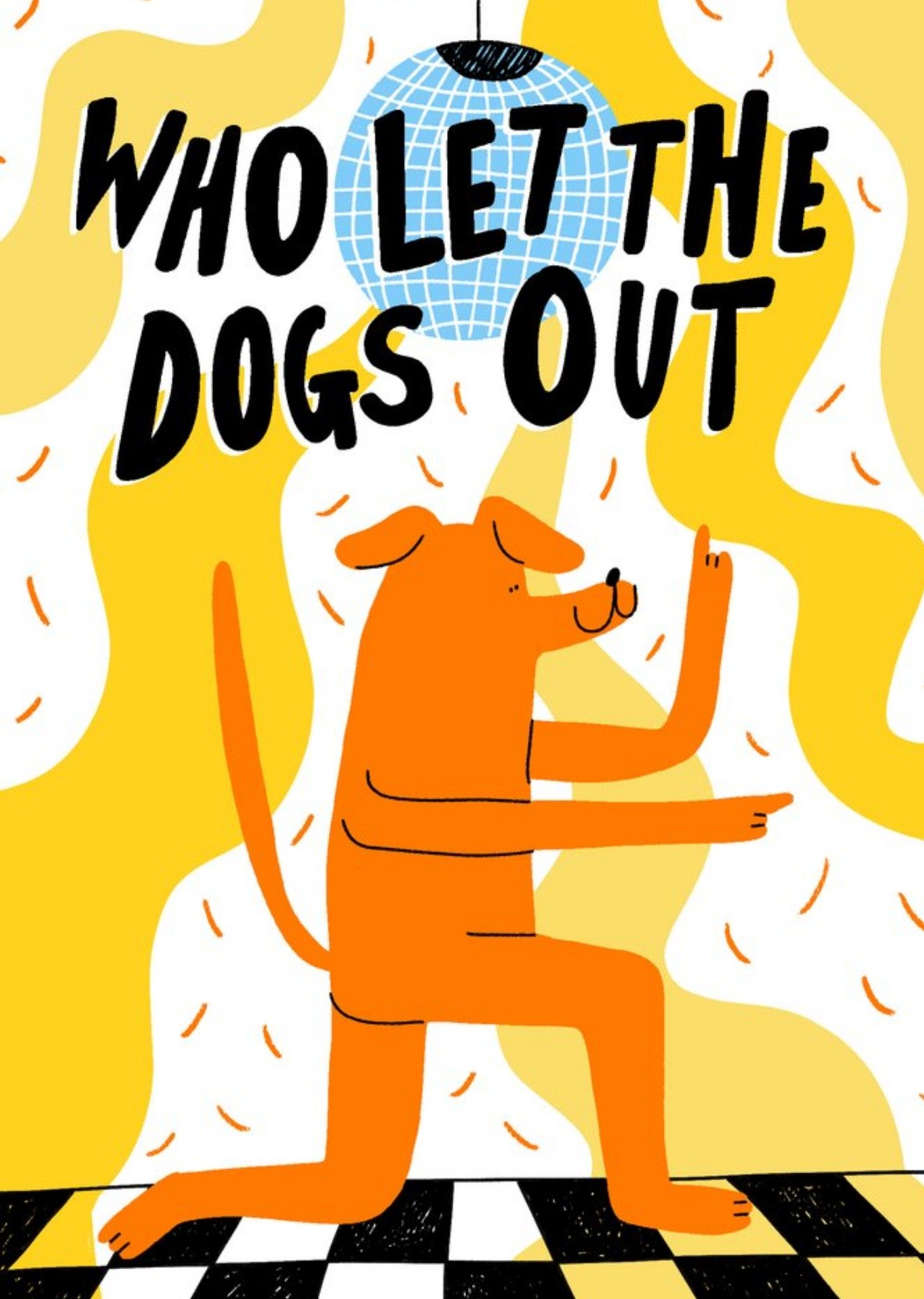 Moonpig Florence Poppy Funny Who Let The Dogs Out Birthday Card