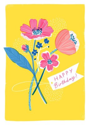 Cute Illustrated Happy Birthday Card