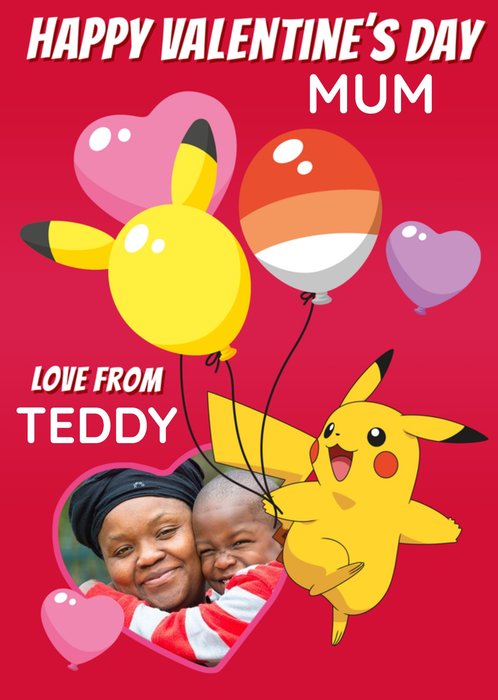 Pokemon Pikachu Happy Valentines Day Card