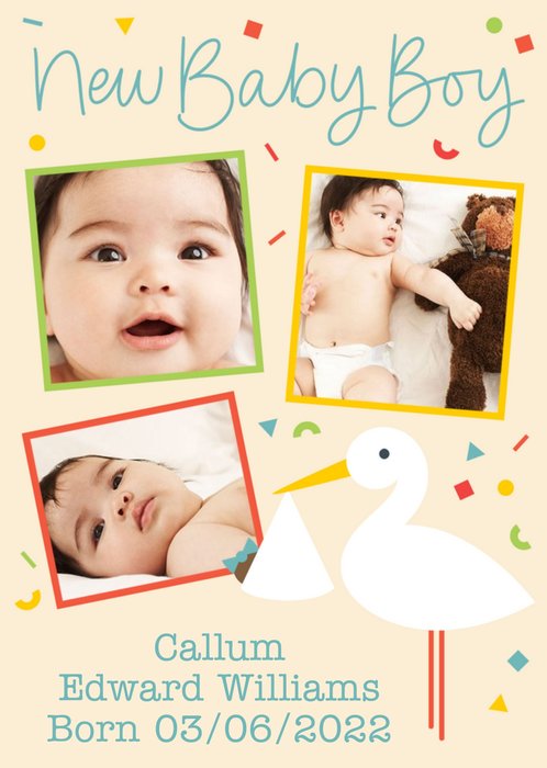 Scatterbrain New Baby Boy Card