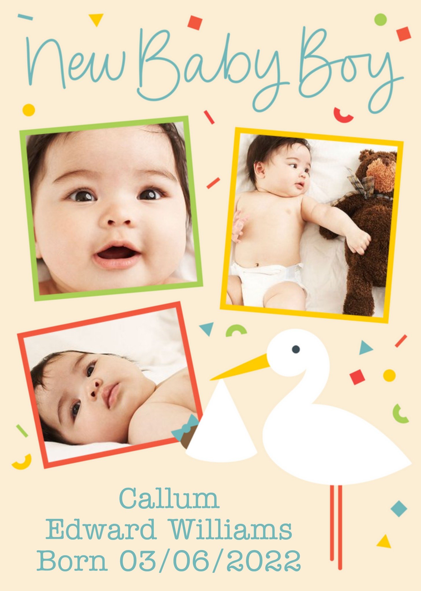 Moonpig Scatterbrain New Baby Boy Card Ecard