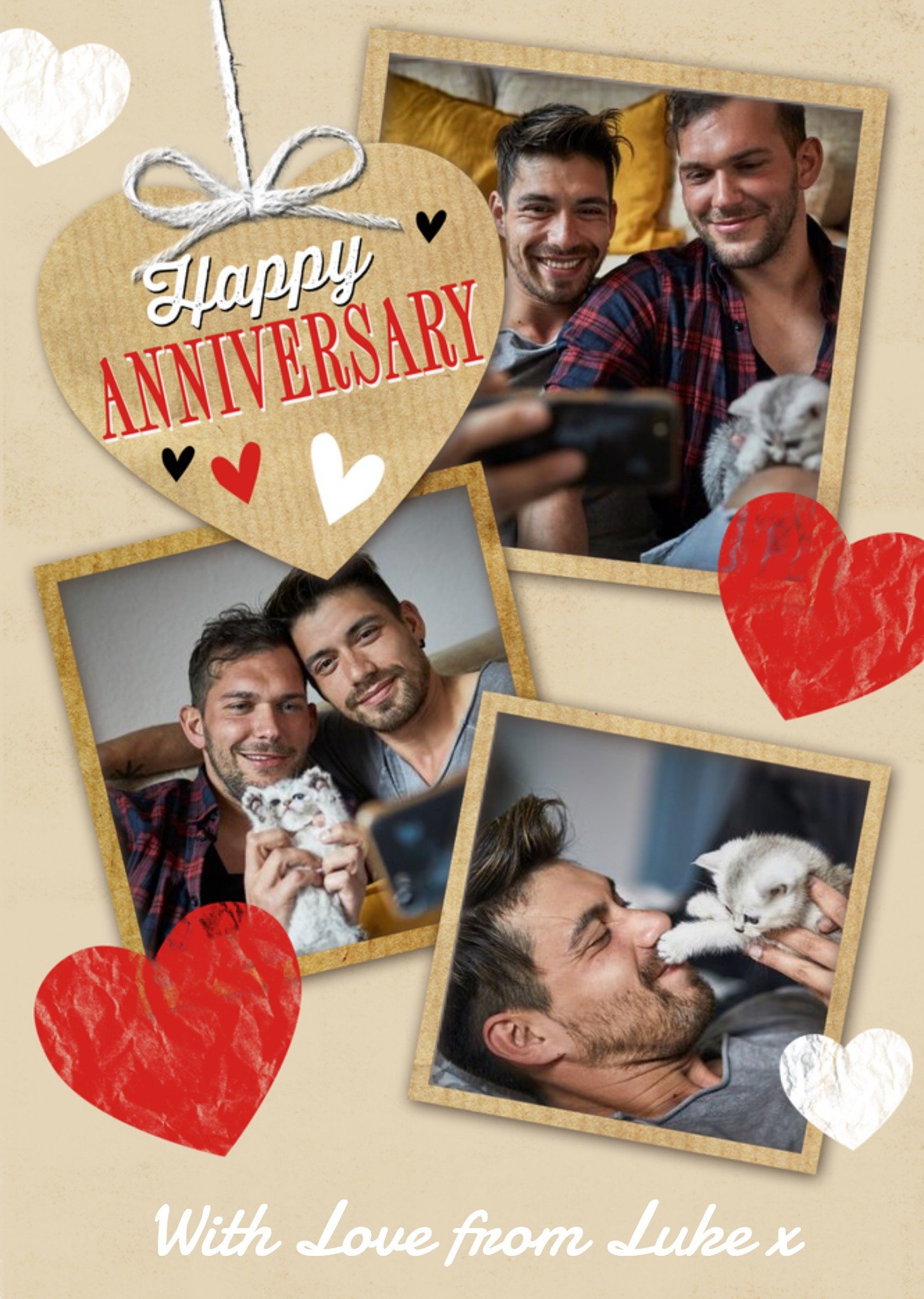 Moonpig Anniversary Card - Photo Upload Card