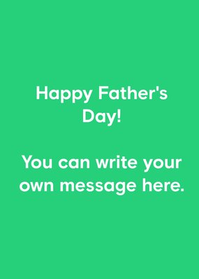 Minimalist Typography Customisable Message Father's Day Card