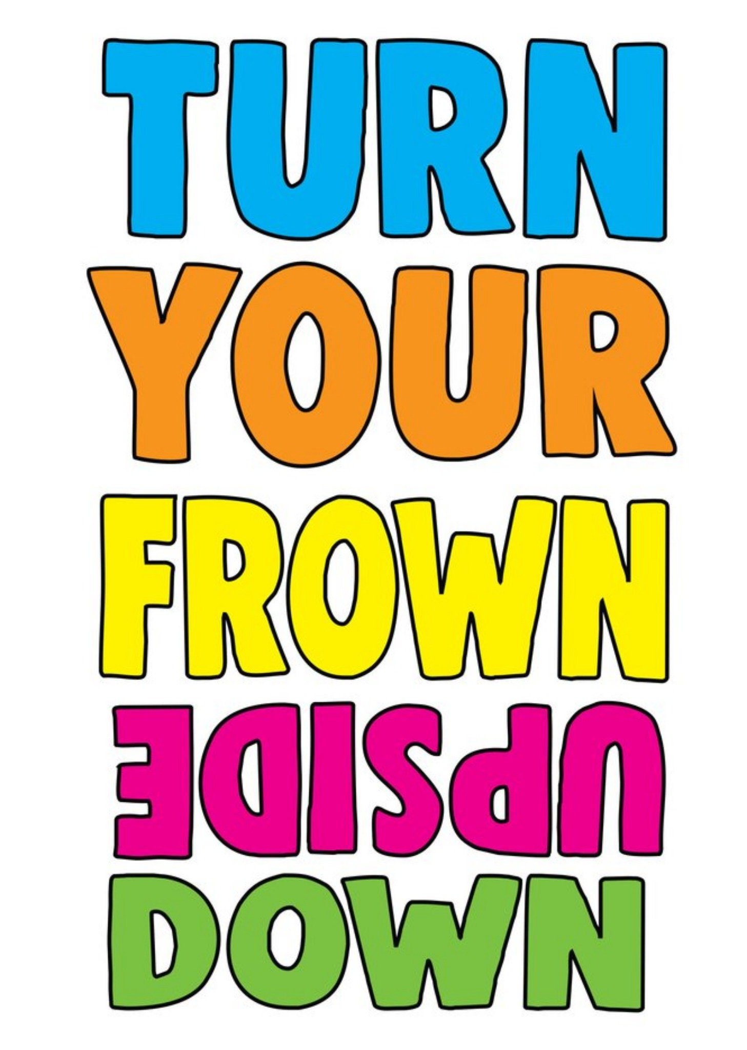 Moonpig Funny Cheeky Chops Turn Your Frown Upside Down Card