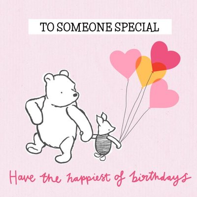 Disney Winnie The Pooh and Piglet Someone Special Birthday Card