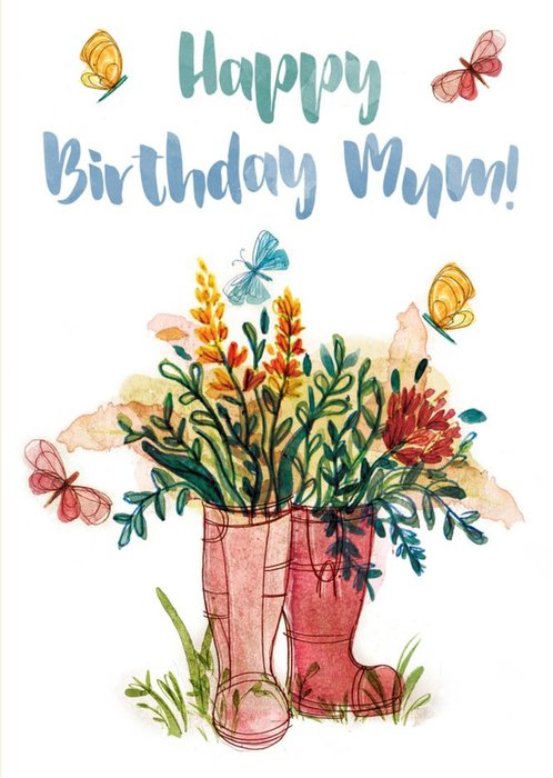 Mum Birthday card - flowers - gardening