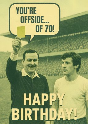 Football Referee 70th Birthday Humour Card