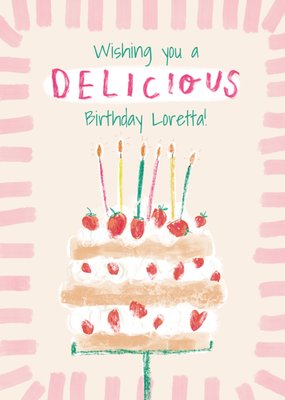 Cake Themed Delicious Birthday Card From The Studio Collection
