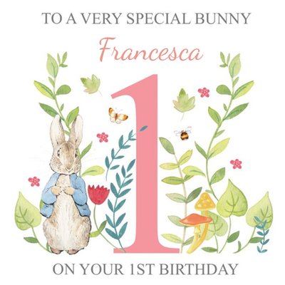 Peter Rabbit Special Bunny 1st Birthday Card