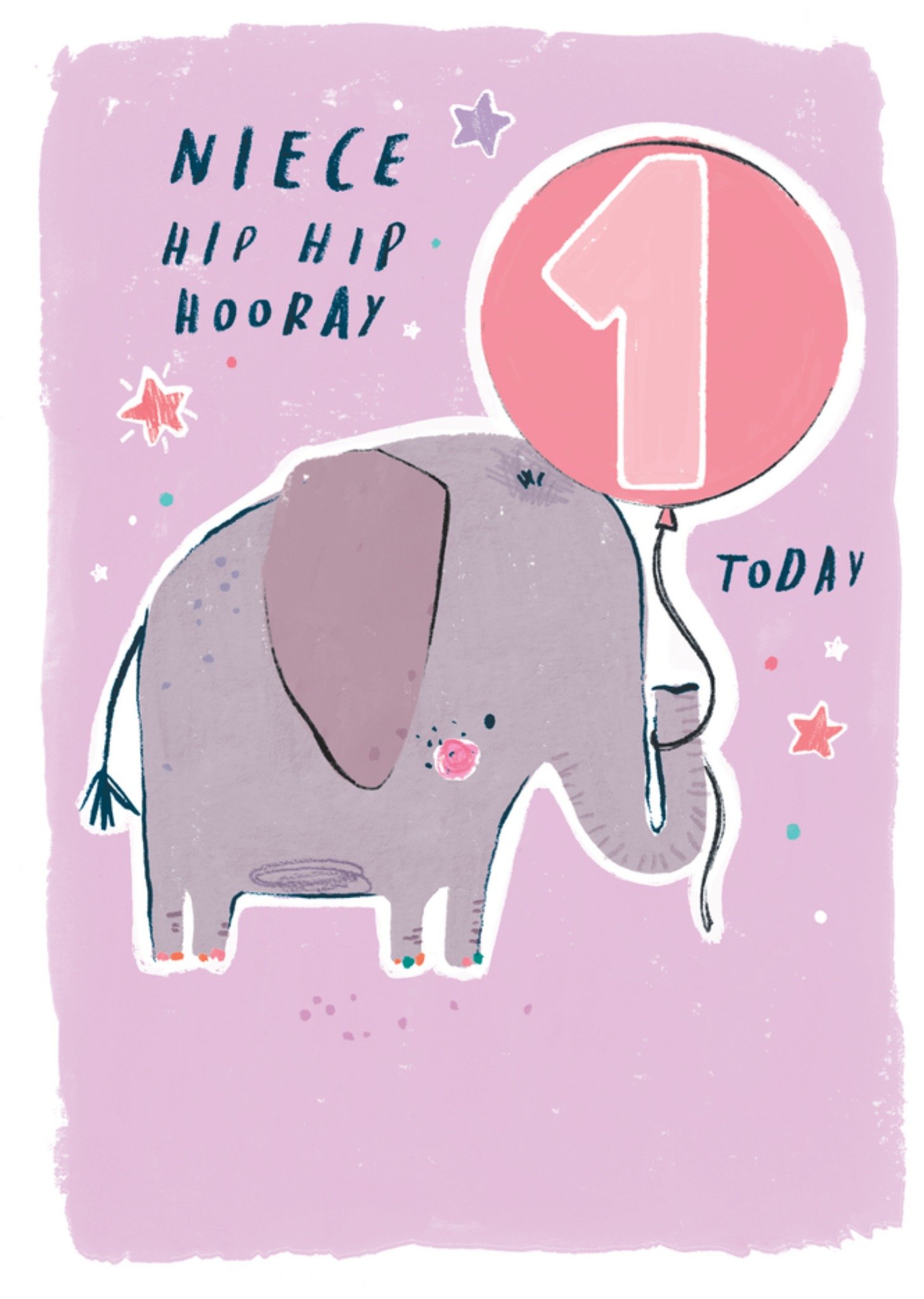 Moonpig Niece Hip Hip Hooray 1 Today Birthday Card