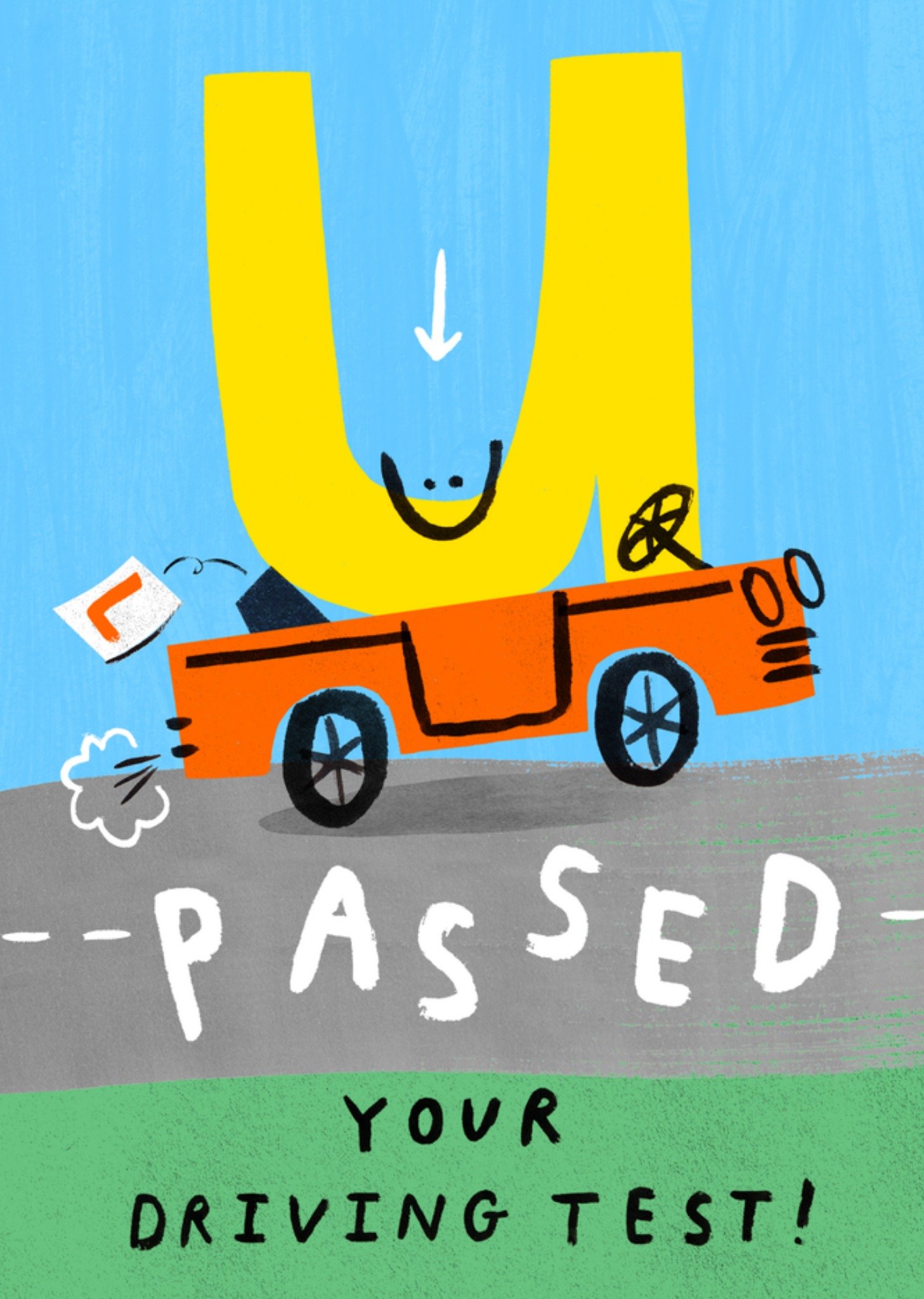 Moonpig Funny Cartoon U Passed Your Driving Test Card