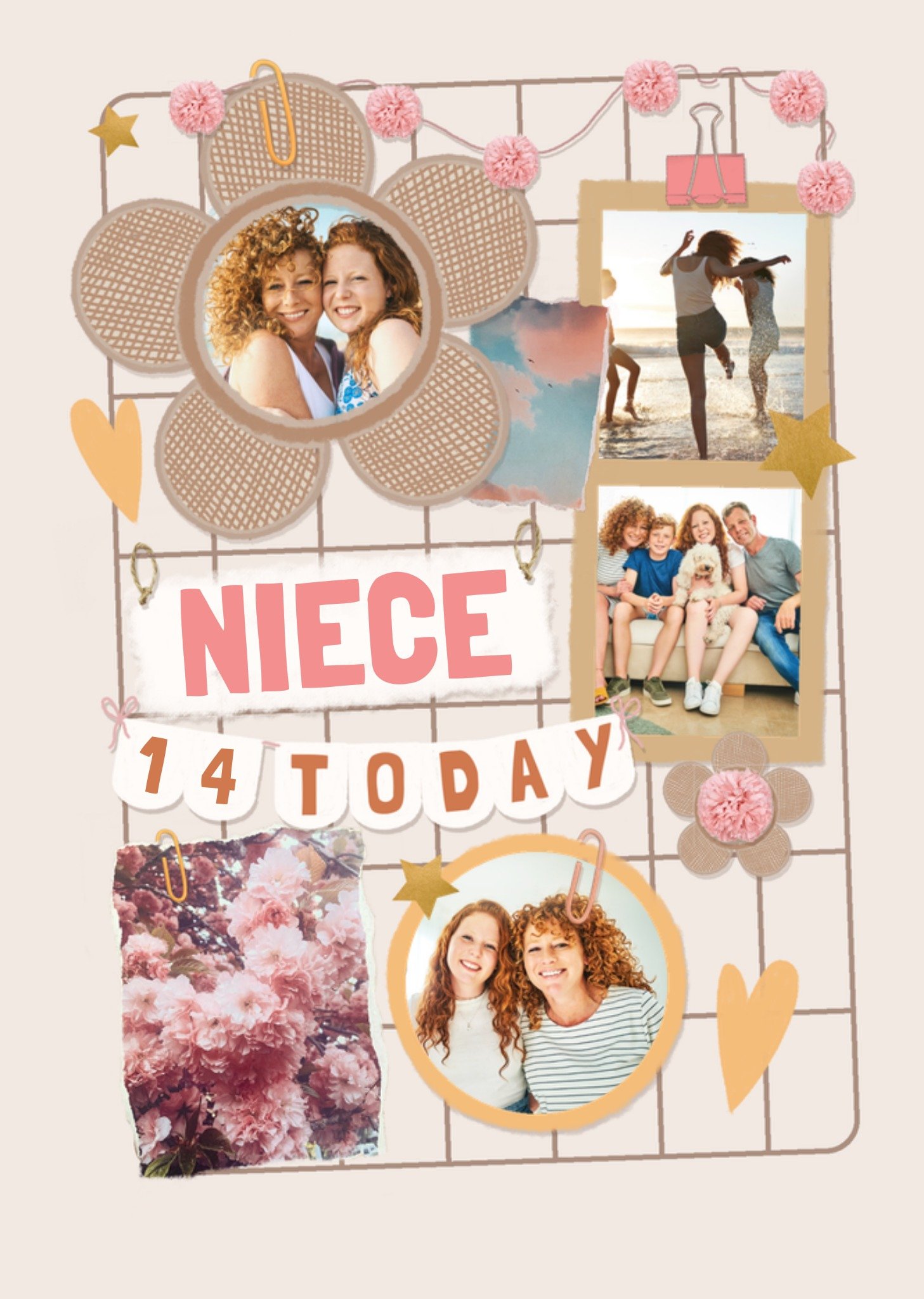 Moonpig Niece 14 Today Photo Upload Birthday Card