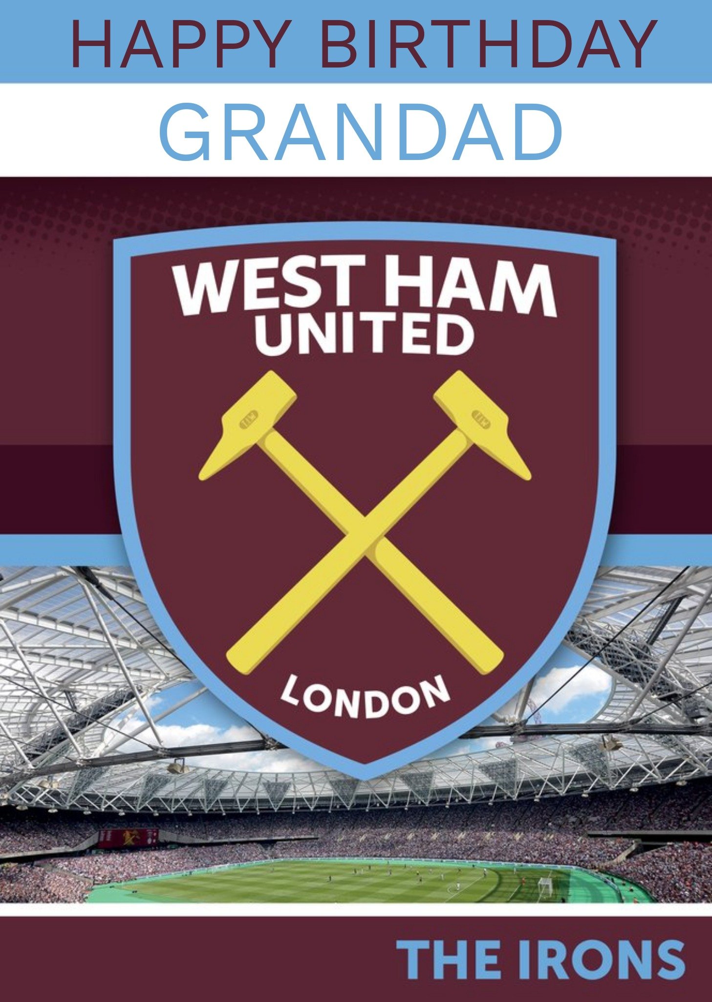 Other West Ham United - Birthday Card - Grandad - The Irons
