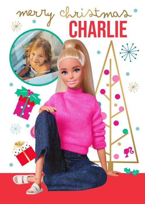 Barbie Photo Upload Christmas Card