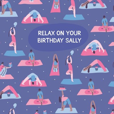 Yoga Relax On Your Birthday Card