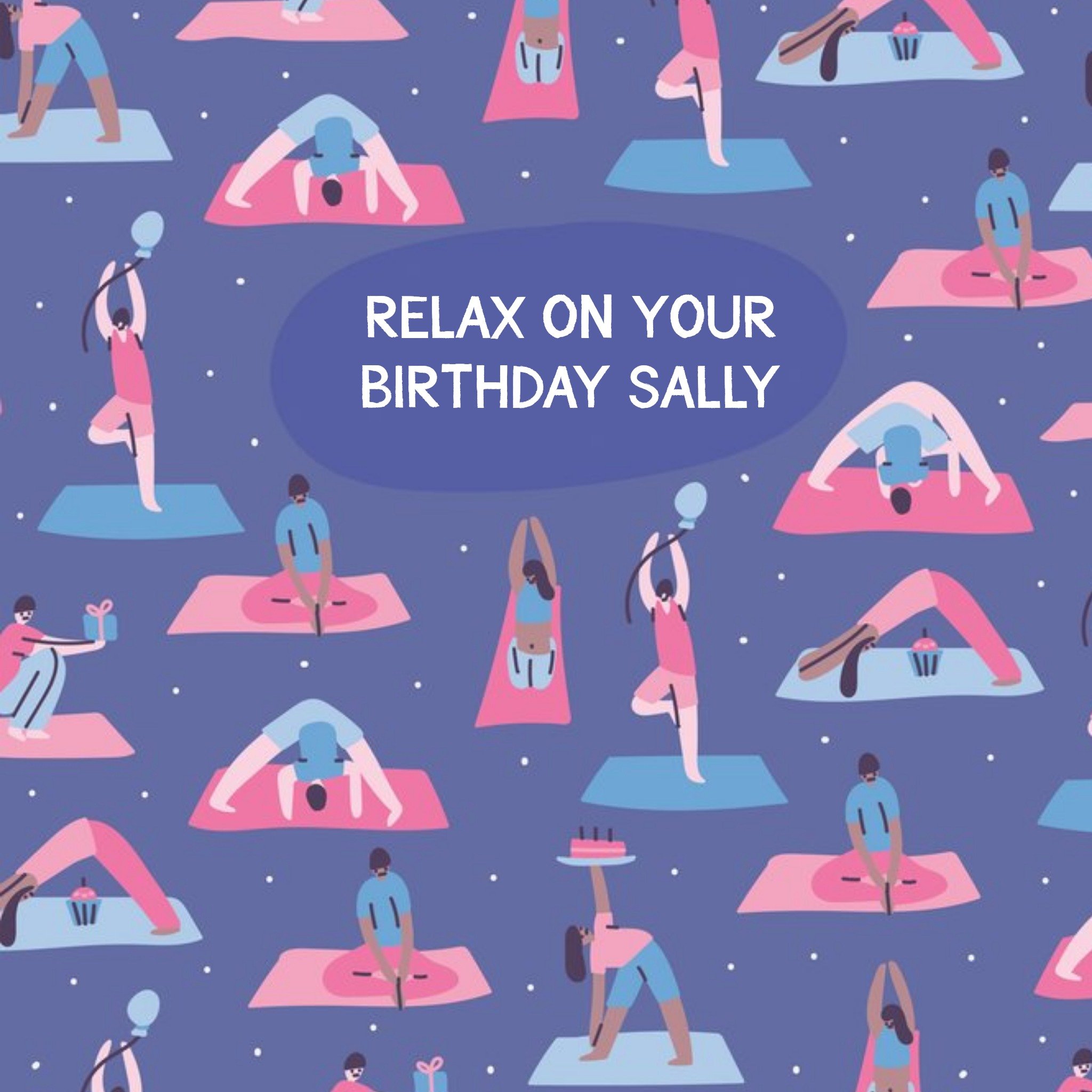Moonpig Yoga Relax On Your Birthday Card
