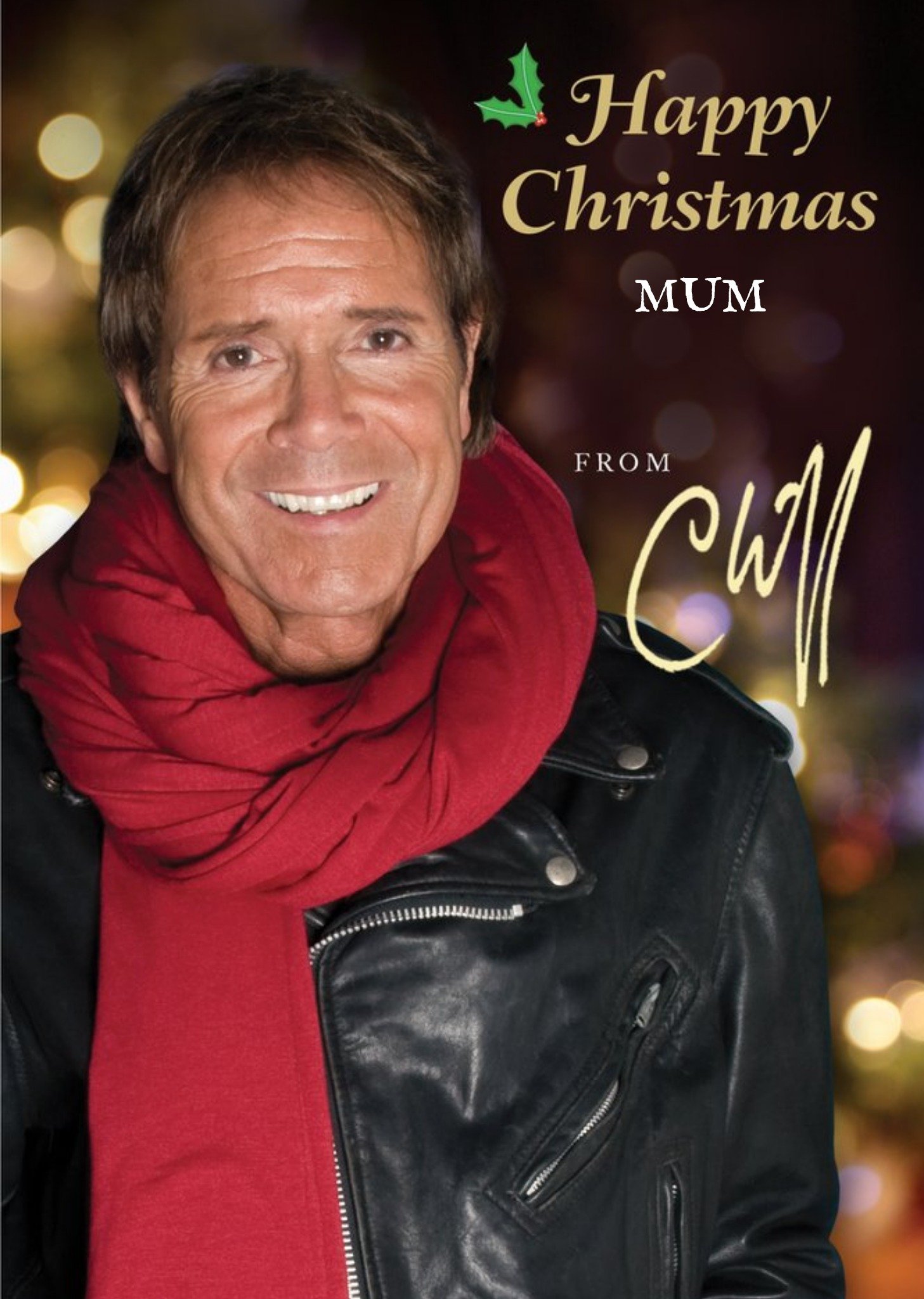 Moonpig Photographic Cliff Richard Christmas Card, Happy Christmas From Cliff
