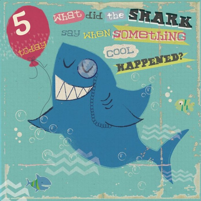 Under The Sea Joke Personalised Happy 5th Birthday Card