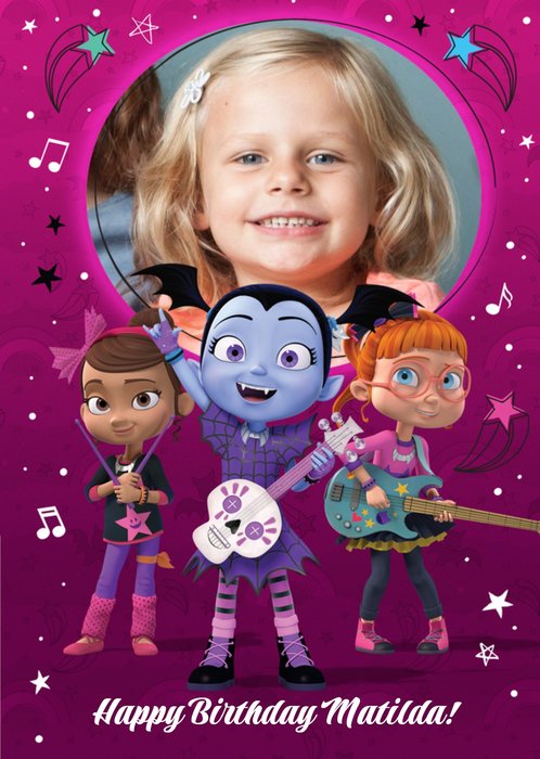 Birthday card - Vampirina - Disney - photo upload card - activity card