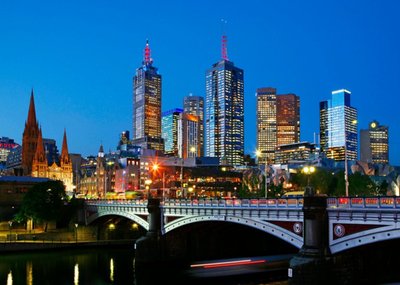 Melbourne Cityscape Personalised Happy Birthday Card