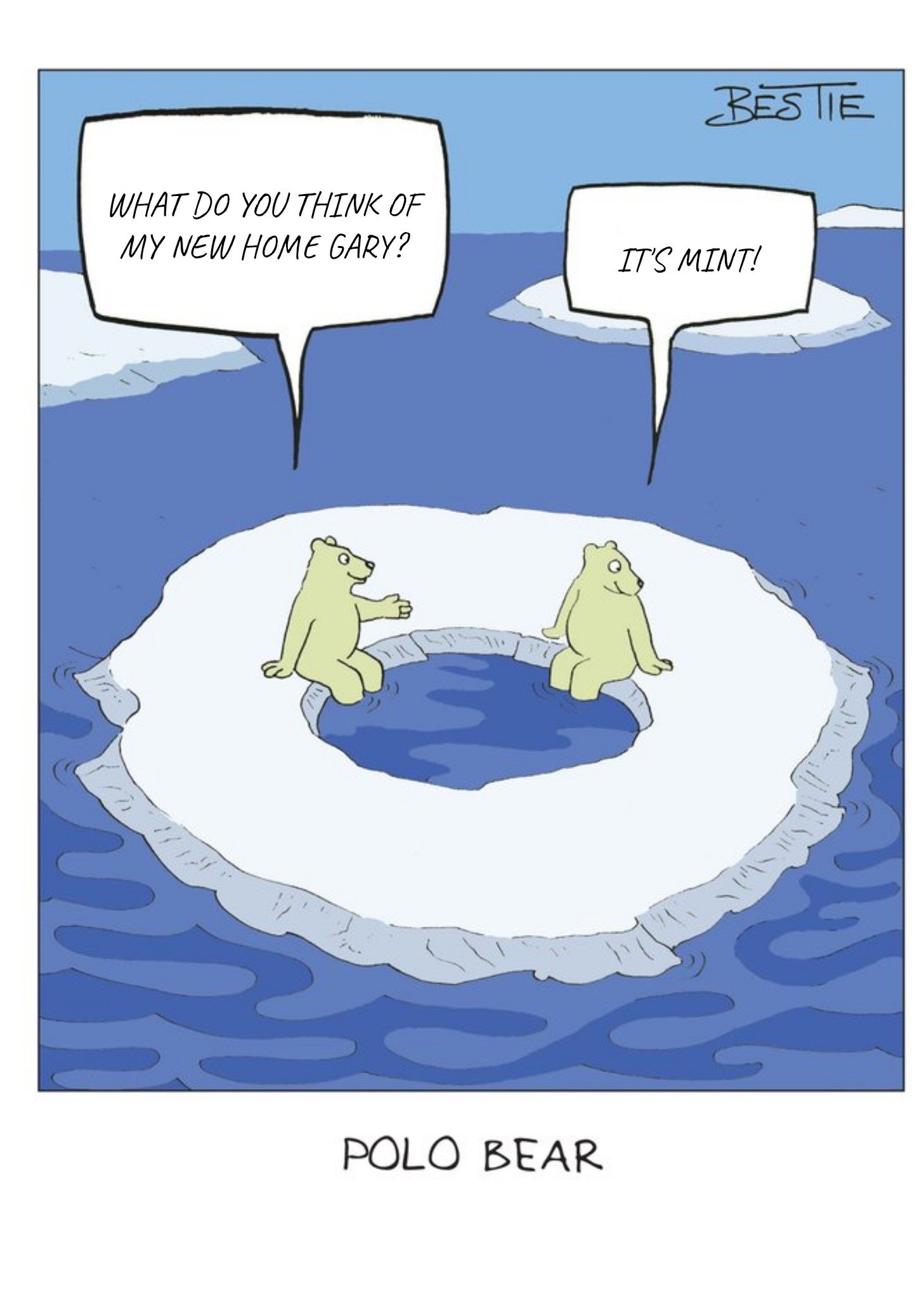Moonpig Polar Bears Arctic Circle Funny Personalised Birthday Card