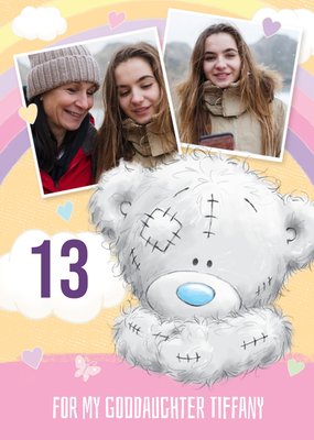 Cute Tatty Teddy Birthday Card - Goddaughter - Photo Upload