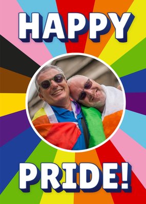 Happy Pride Rainbow Photo Upload Card