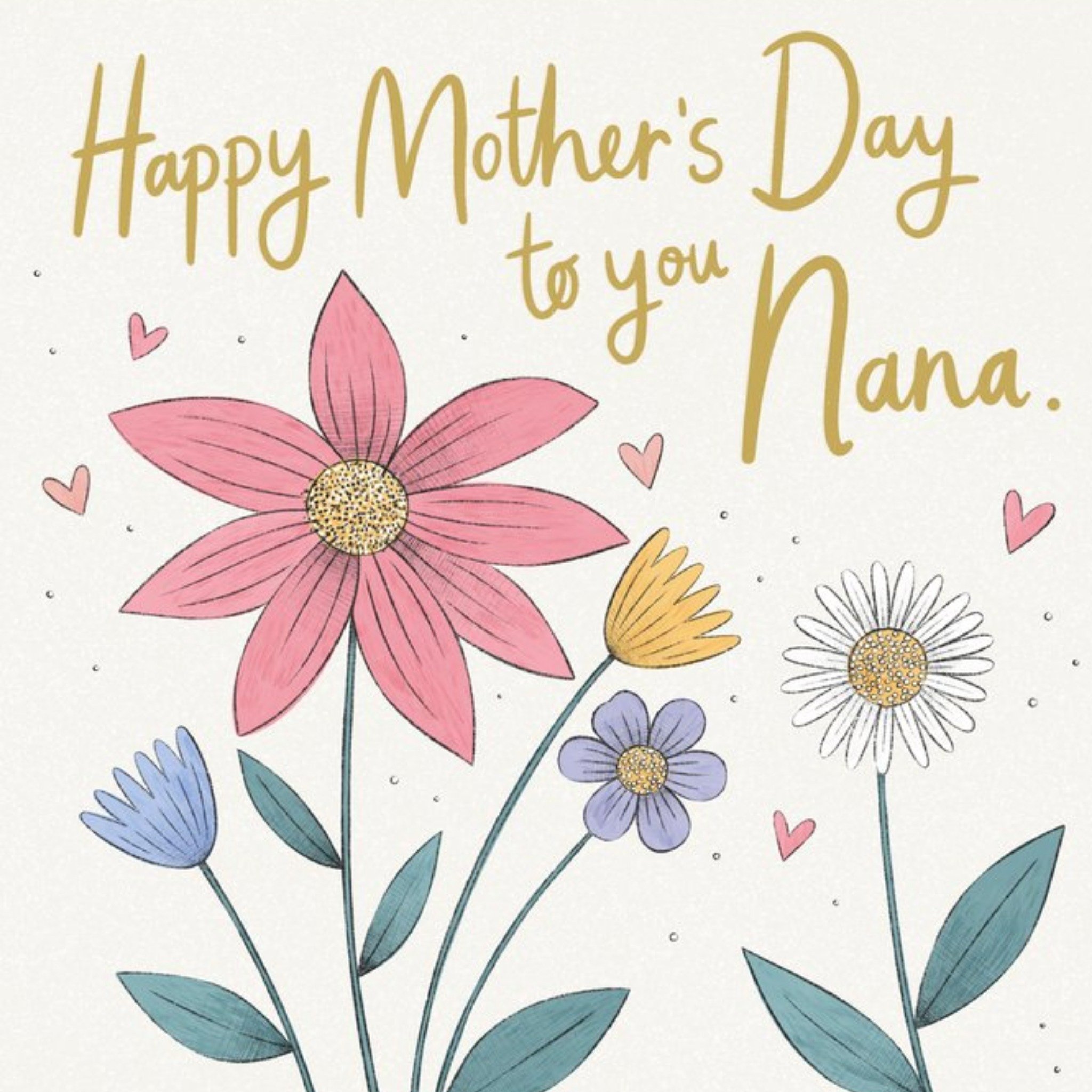 Moonpig Damien Barlow Simple Illustrated Flower Mother's Day Card