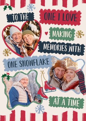 One I Love Making Memories Photo Upload Christmas Card