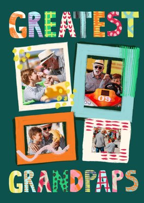Greatest Grandpaps Photo Upload Father's Day Card