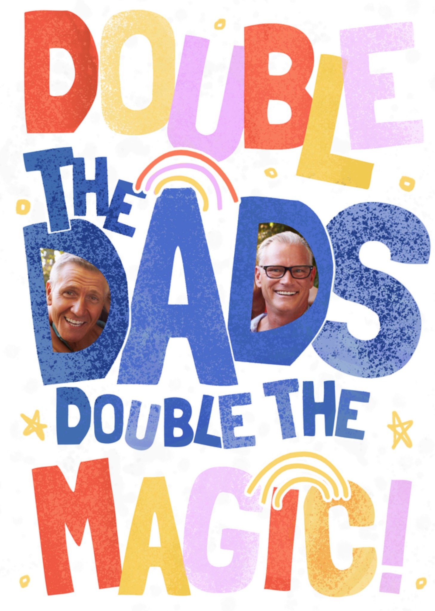 Moonpig Double The Dads Double The Magic Photo Upload Father's Day Card