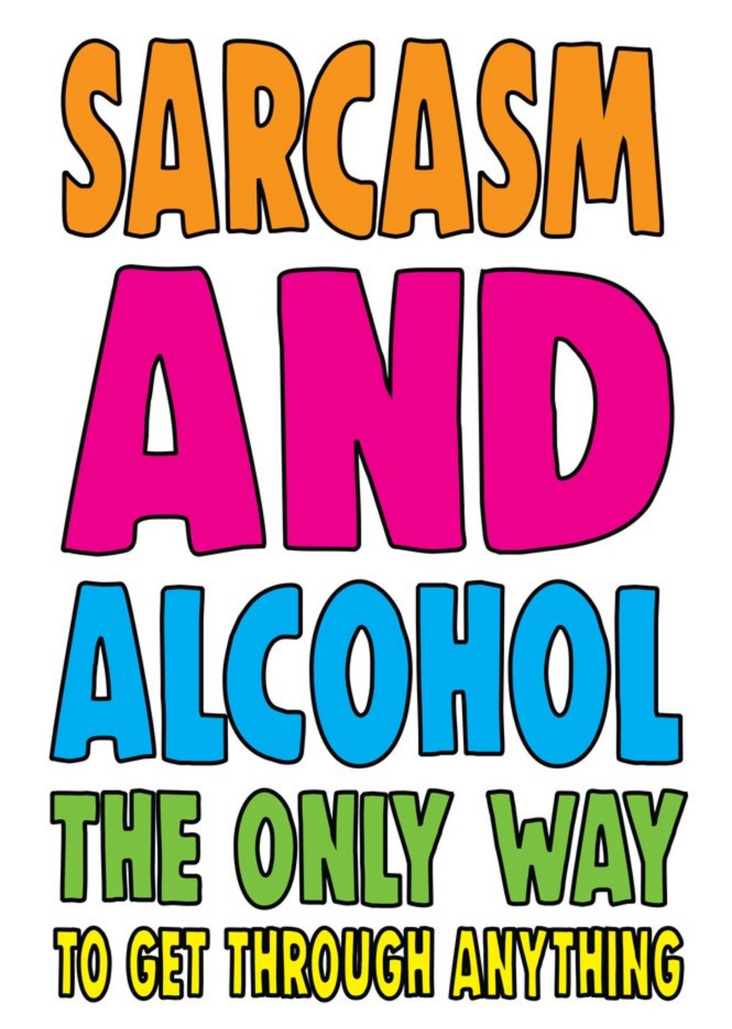 Moonpig Funny Cheeky Chops Sarcasm And Alcohol Card
