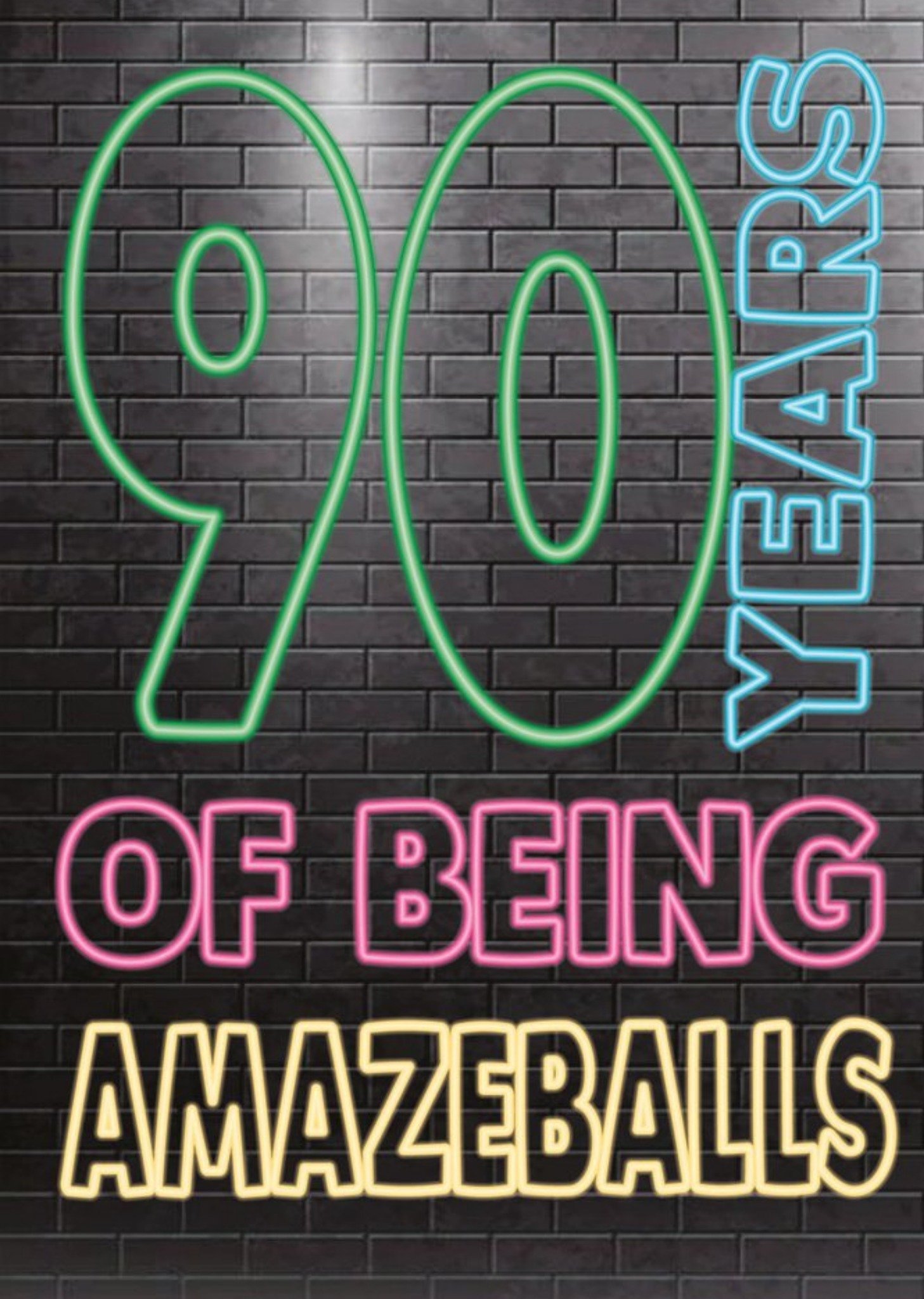 Moonpig Cheeky Chops 90 Years Of Being Amazeballs Card