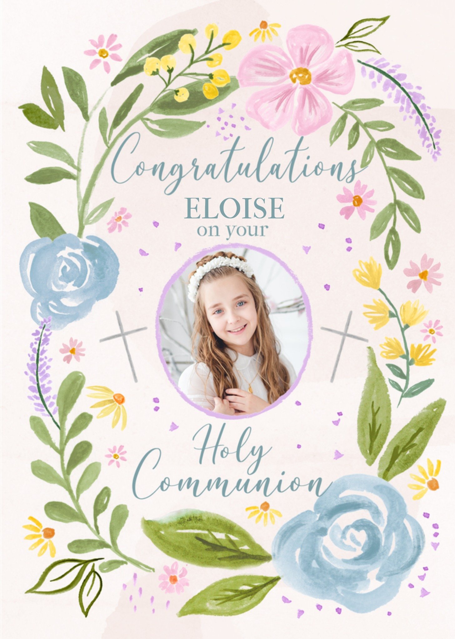 Moonpig Congratulations On Your Holy Communion Photo Upload Card